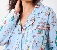 Printfresh - Champagne Tower Long Pajama Set