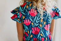 Adorable Sweetness - Girls Floral Flutter Dress