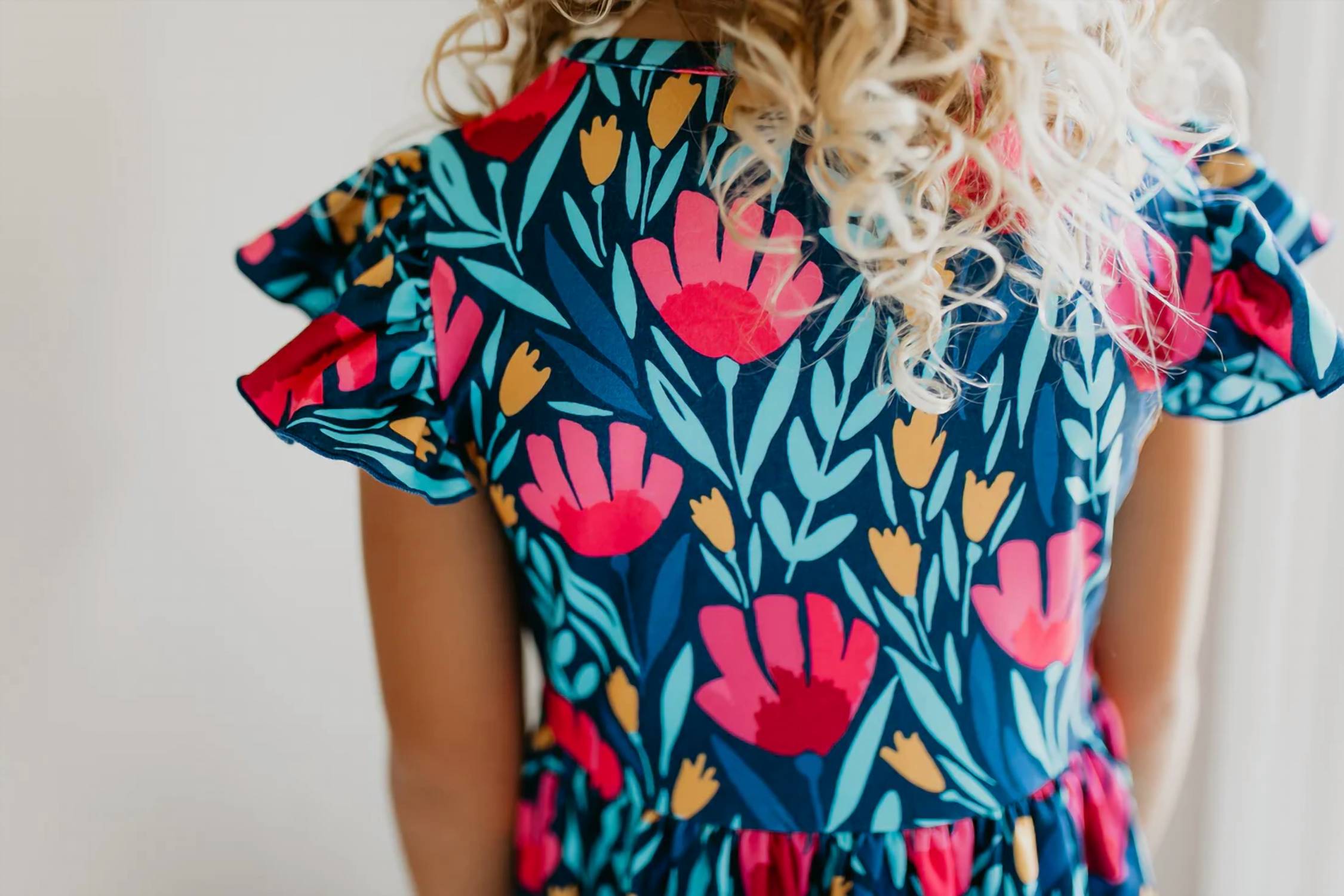 Adorable Sweetness - Girls Floral Flutter Dress