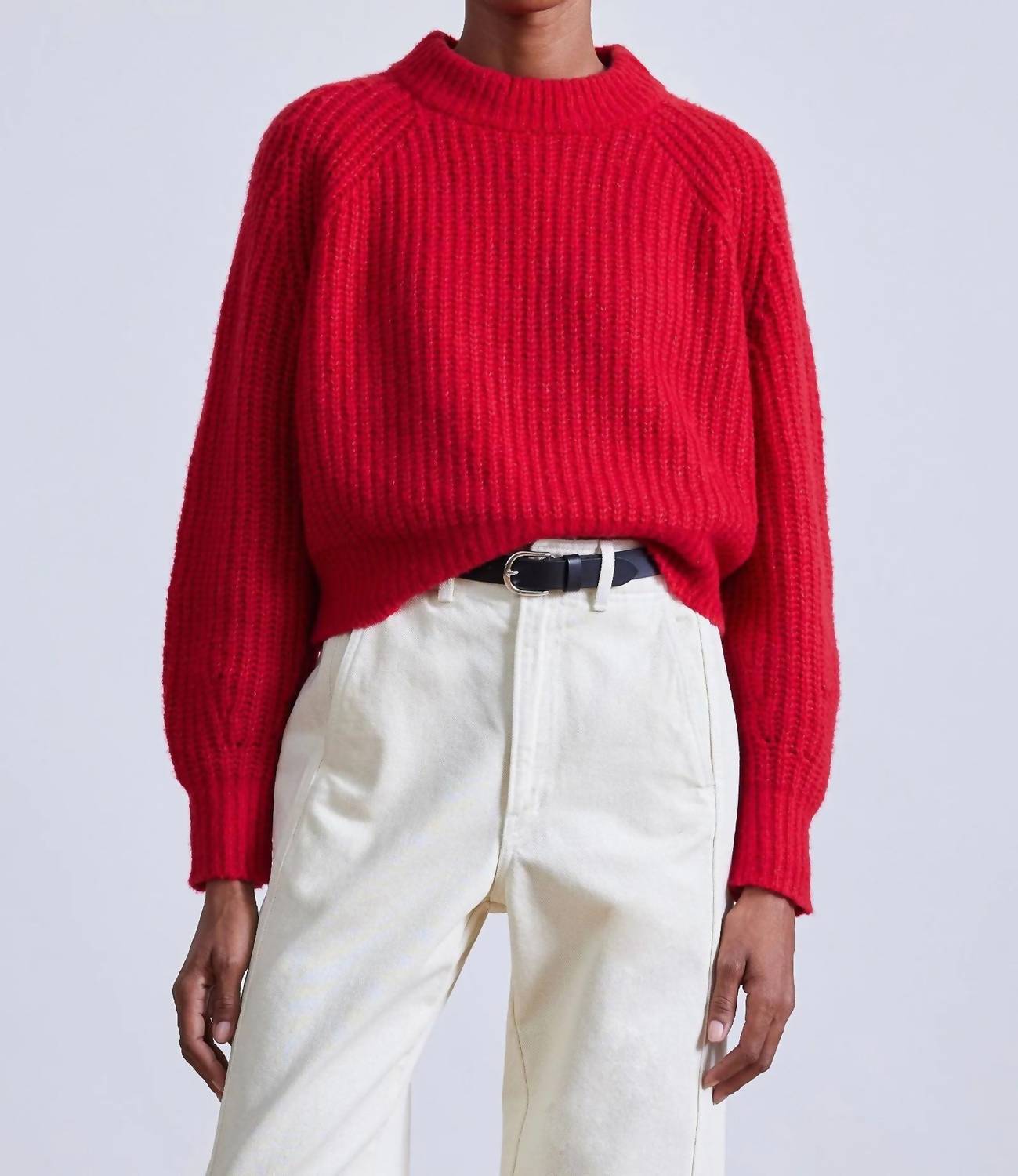 APIECE APART Yummy Lofty Sweater in chili - women's sweater