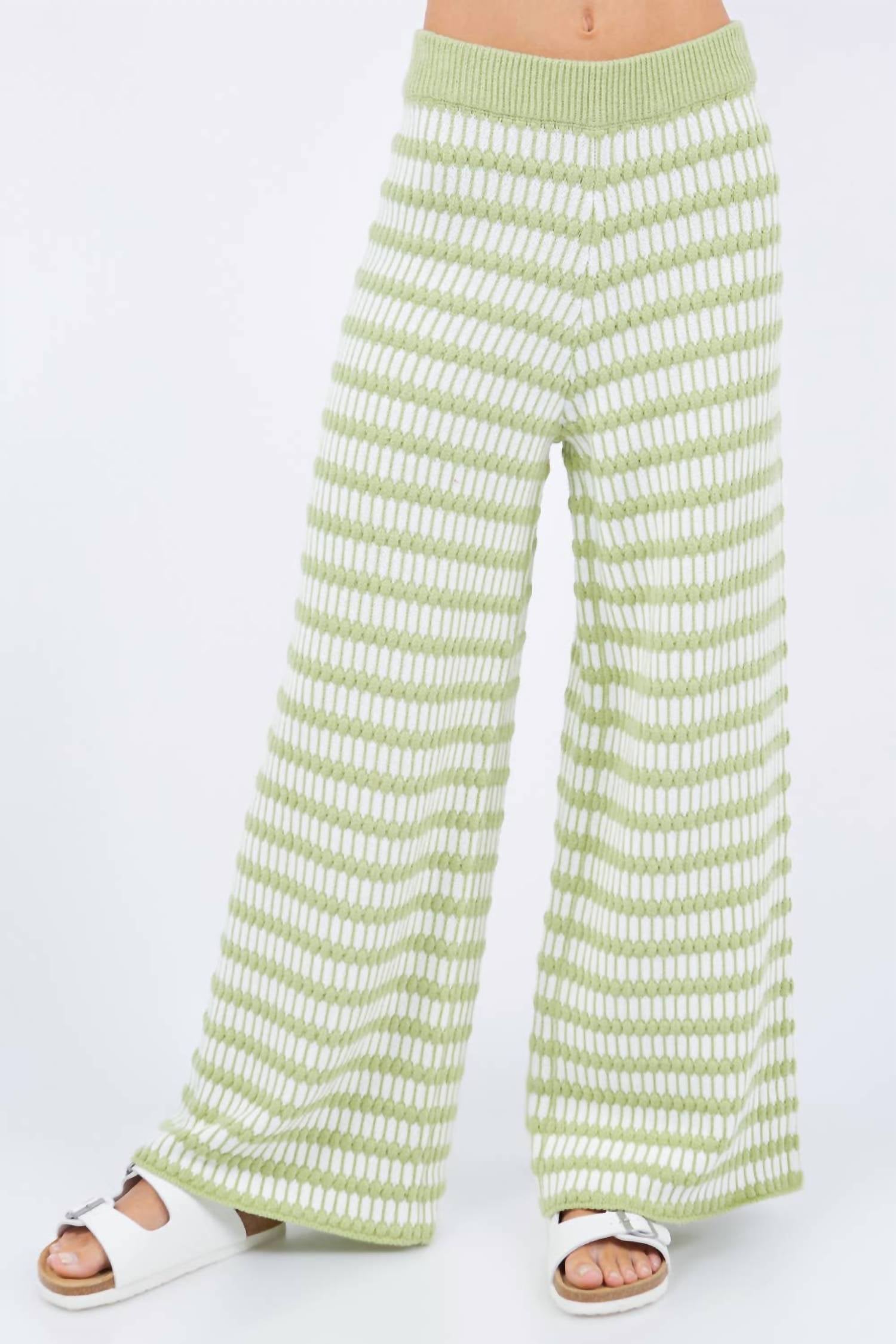 Whiteroom+Cactus - Stripe Knit Pants