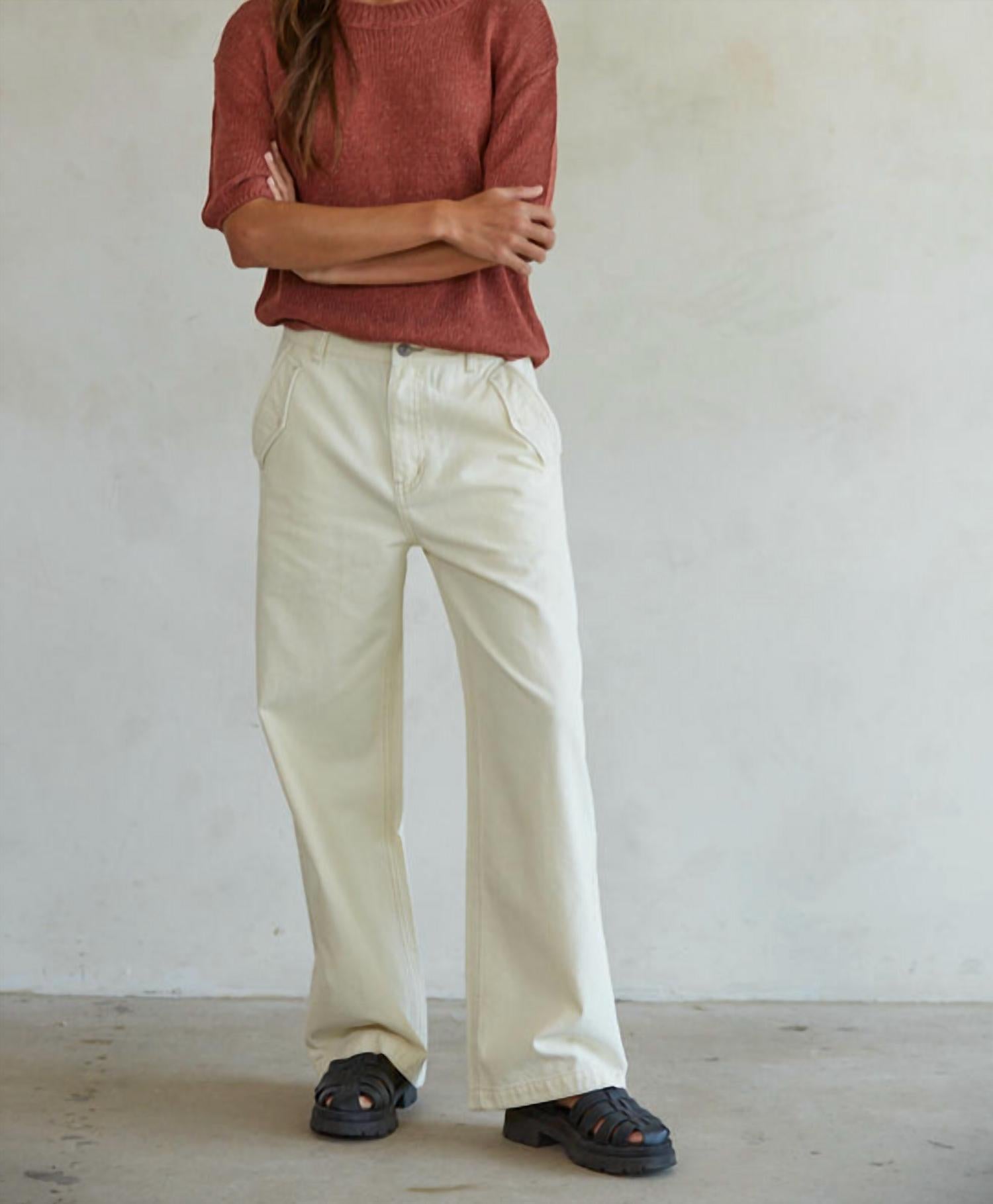 By Together - Costa Blanca Denim Straight Leg Pants