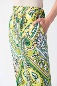 Joseph Ribkoff - Paisley Print Pull On Cropped Pant