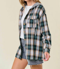 Doe And Rae - Women’s Hooded Shirt Jacket