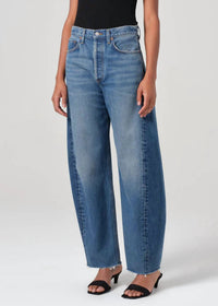 AGOLDE Women's Luna High Rise Pieced Taper Jean in split - women's jeans - view 4