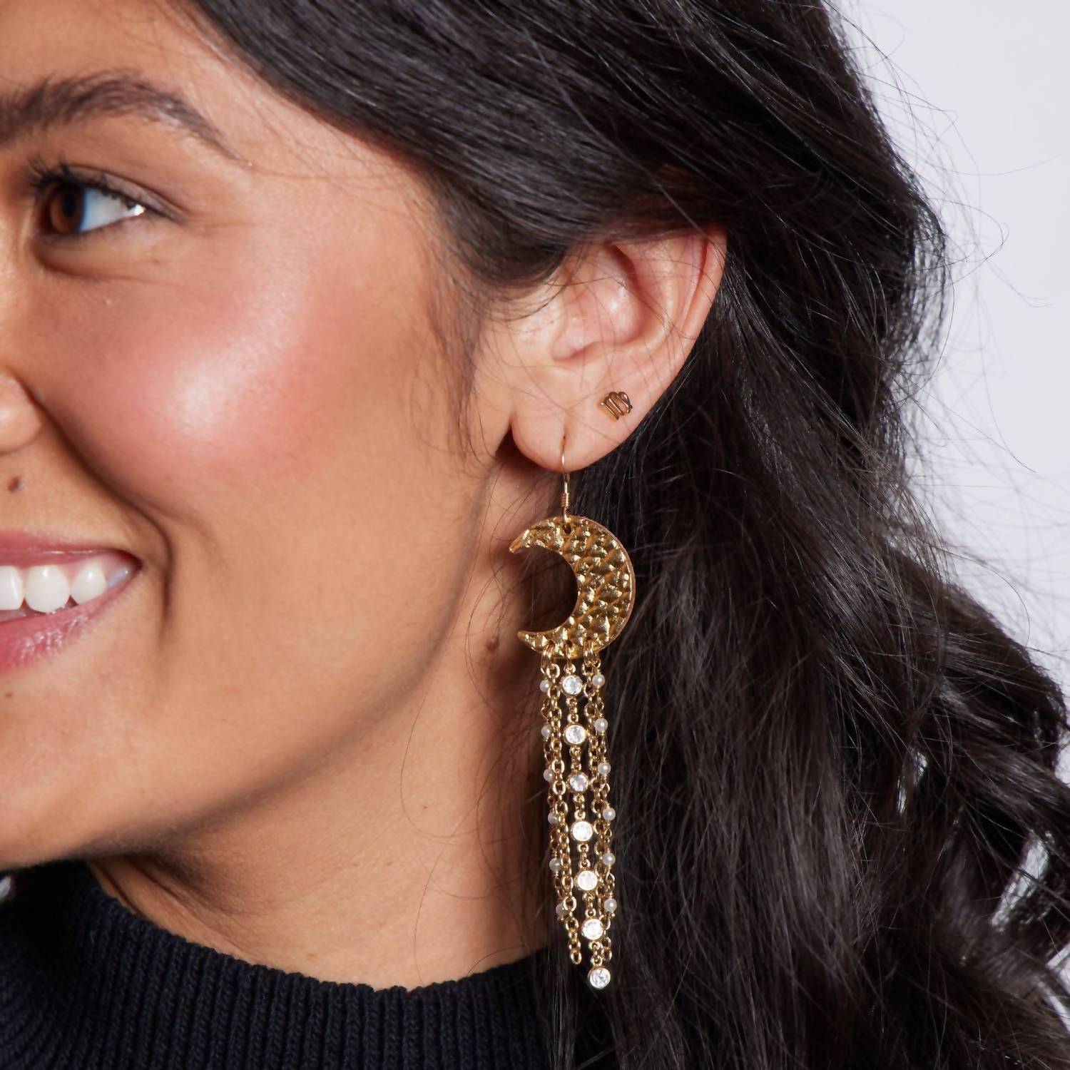 Nickel & Suede - Hammered Athena Earrings