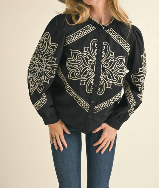 &Merci - Lanie Embroidered Top