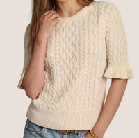 Dylan - Ruffle Sleeve Crew Top