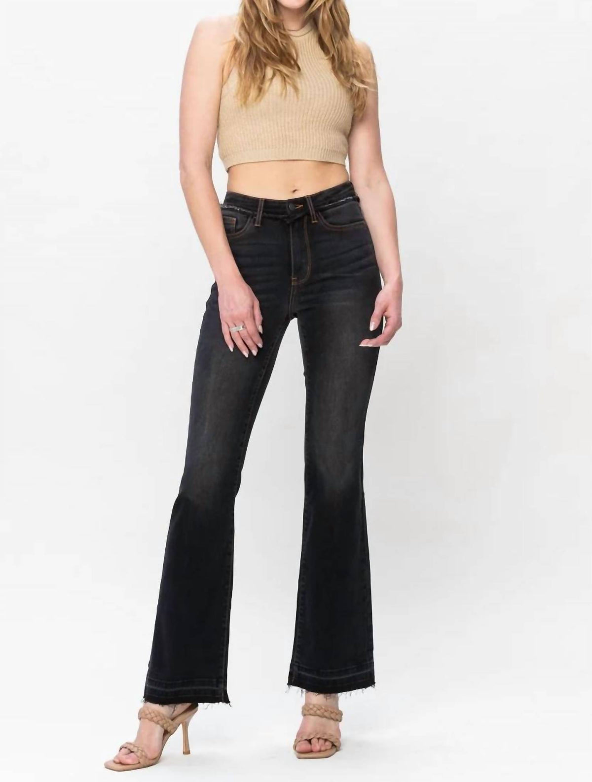 Judy Blue - High Waist Release Hem Slim Boot Cut Jeans