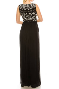 Adrianna Papell - Sleeveless Popover Beaded Dress