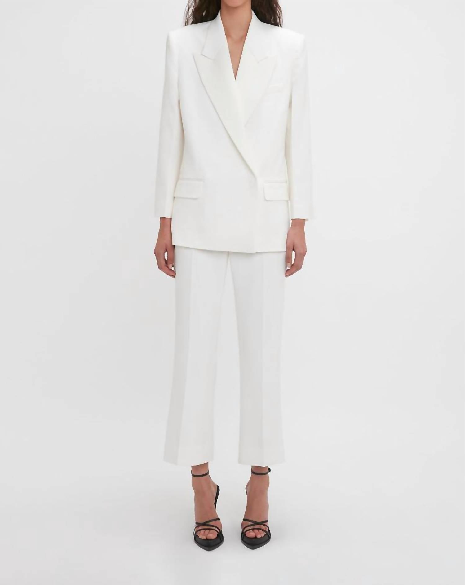 Victoria Beckham - Grain Depoudre Blend Trousers