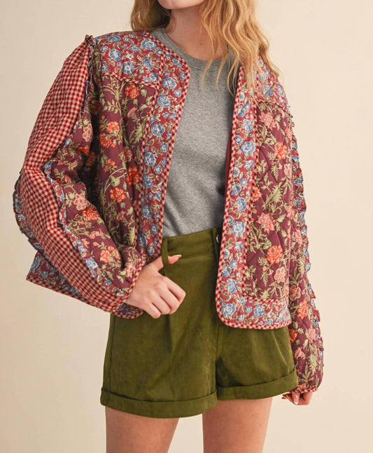 &Merci - Women's Print Quilted Jacket