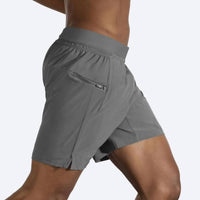 BROOKS Men's Sherpa 7" Athletic Shorts in steel - men's shorts - alternate view