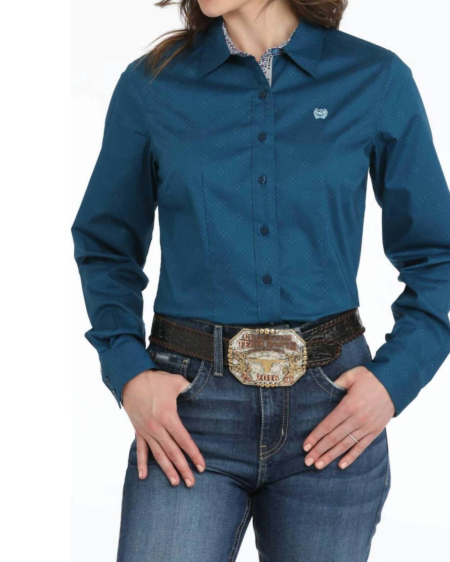Cinch - Stretch Printed Button Down Shirt
