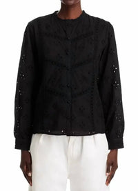 Koko + Mason - Long Sleeve Eyelet Top