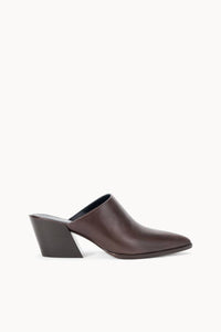 STAUD Women's Austen Mule Shoe in espresso - women's shoe - detail view