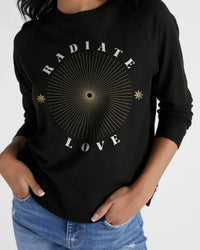 Seventy Eight And Sunny - Radiate Love Hacci Graphic Crew Sweatshirt