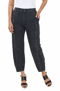 Jess & Jane - Jet Mineral-washed Ankle Pant