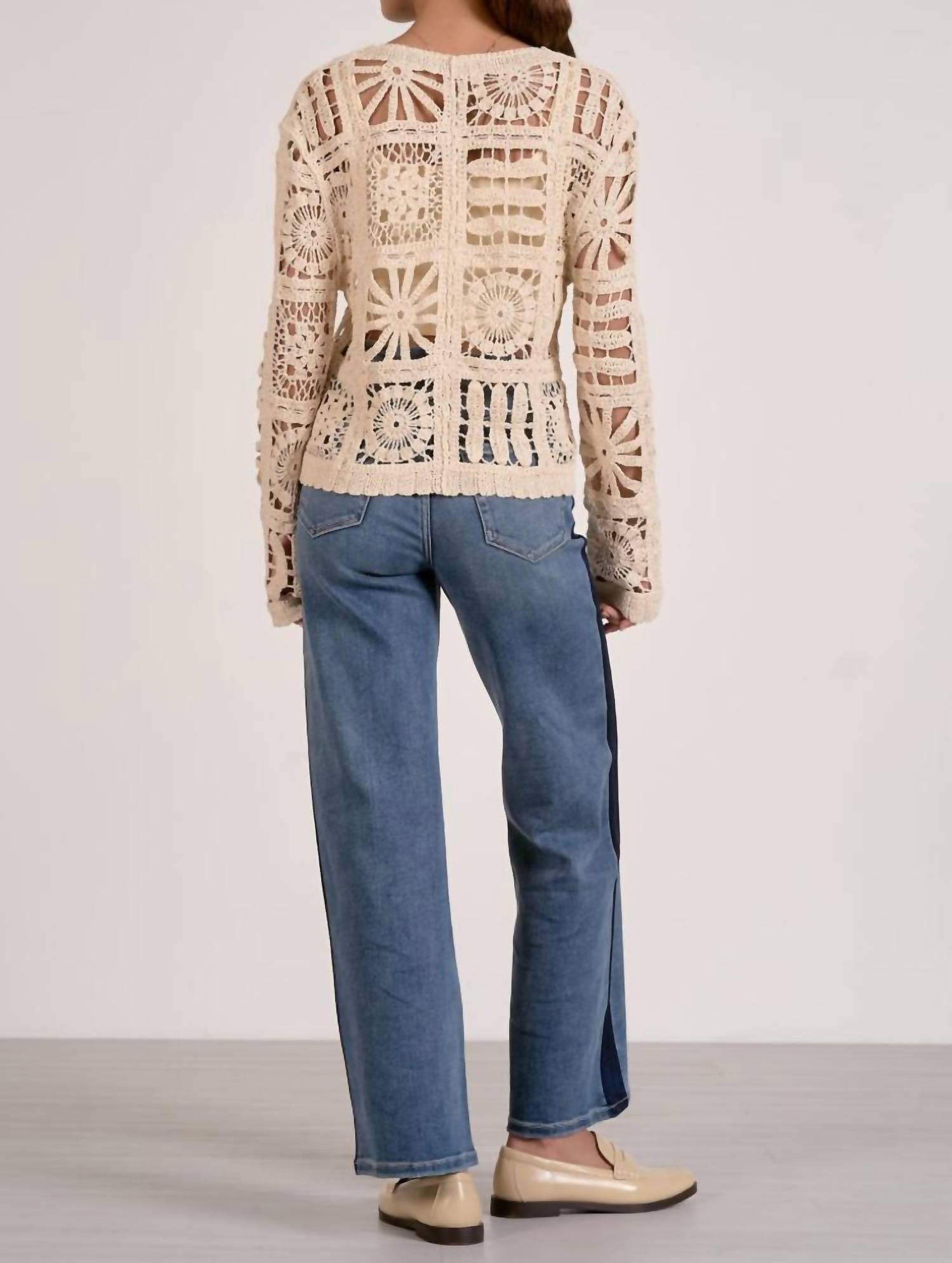 Elan - Cardi Open Knit Sweater