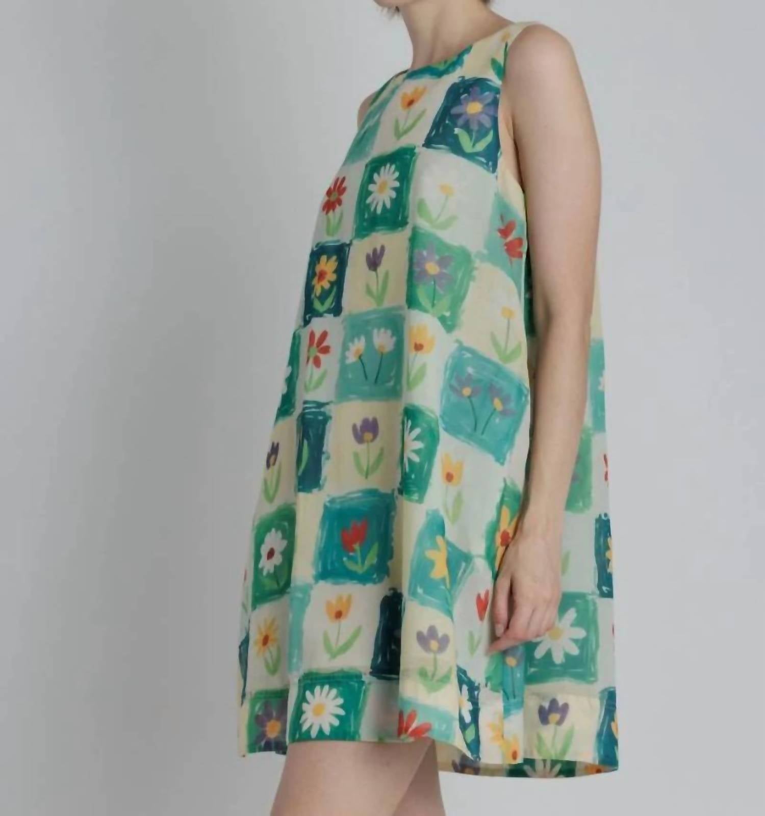 Aureum - Flower Print Mini Dress
