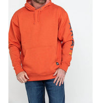 ARIAT Volcanic Rebar Graphic Work Hoodie in heather orange - men's shirt