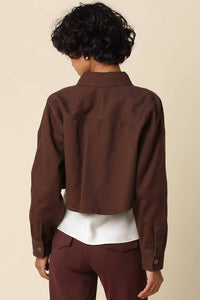 Olivaceous - Denim Cropped Jacket