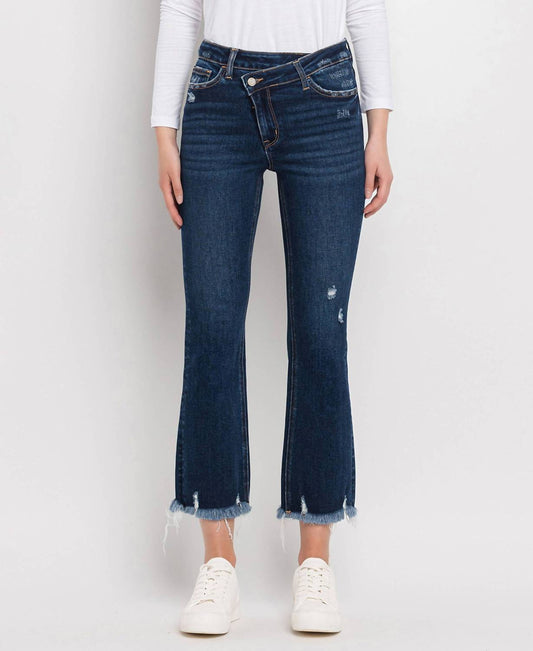 Vervet By Flying Monkey - Bella High Rise Crossover Waist Kick Flare Jeans