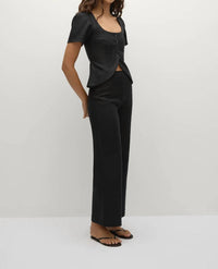 FAITHFULL THE BRAND Wide Leg Jean Pant in black - women's pants - alternate view