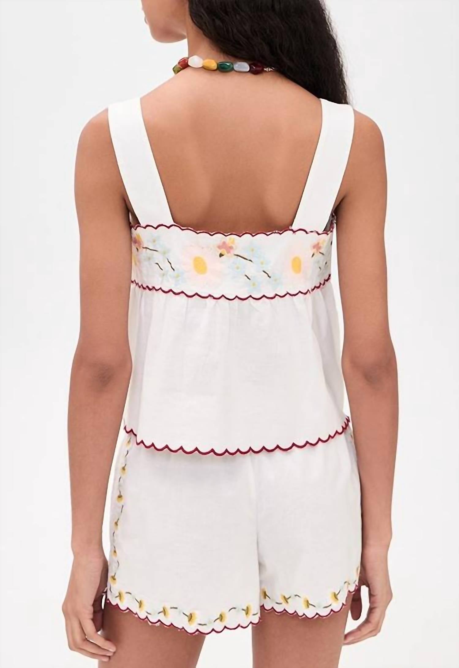 Ciao Lucia - Ander Embroidered Top