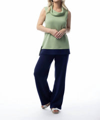 Pure Essence - Two-tone Sleeveless Top