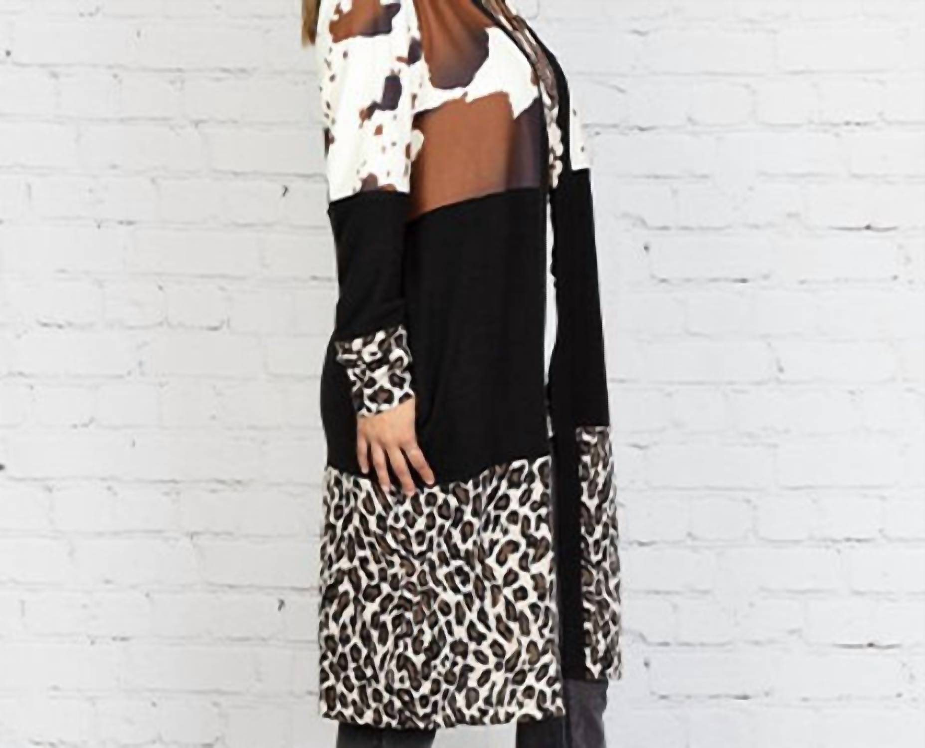 Sunshine & Rodeos - Cow Print and Leopard Cardigan