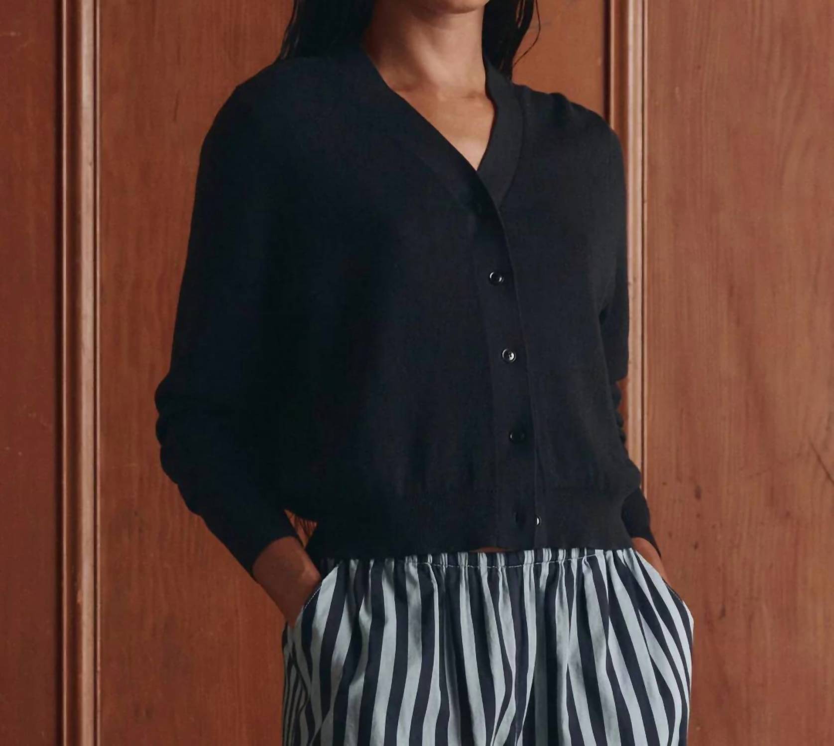 The Great. - The Shrunken V Neck Cardigan