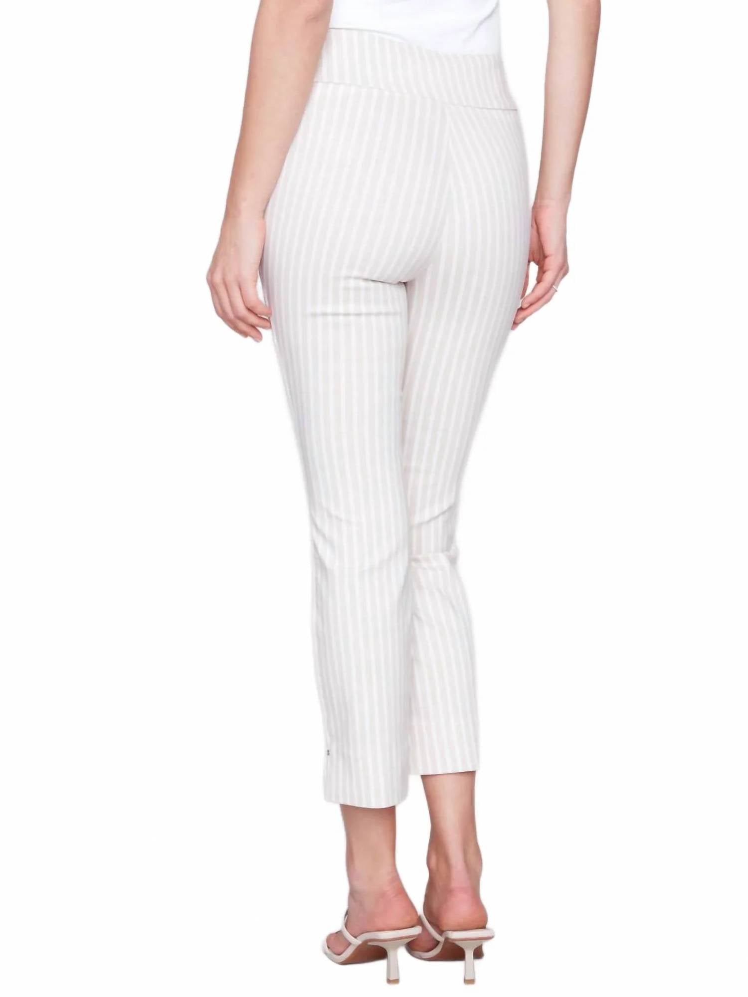 Charlie B - Stripe With Pockets Capri Pants