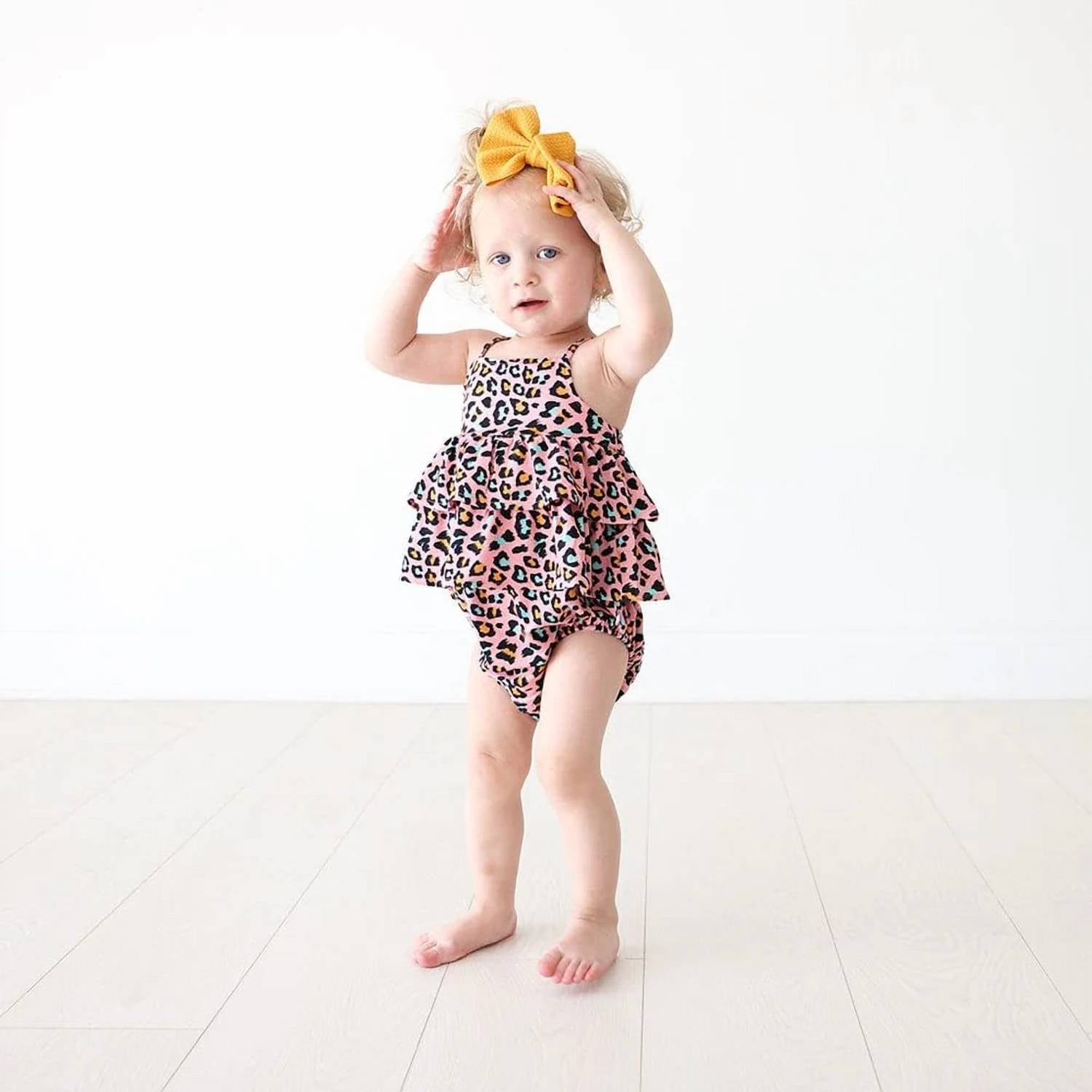 Posh Peanut - Basic Ruffled Spaghetti Romper