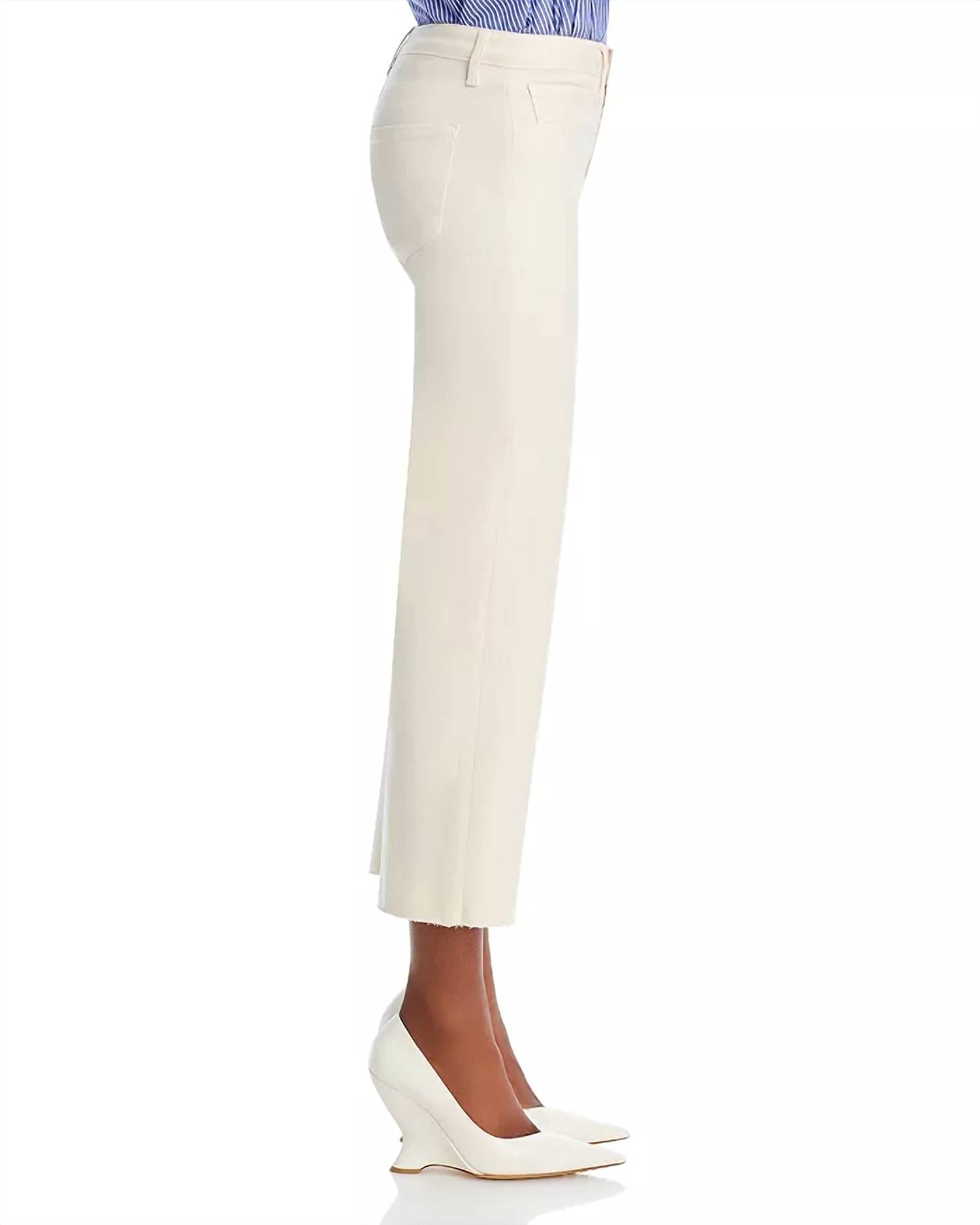 L'Agence - Wanda Crop Wide Leg Coated Jean