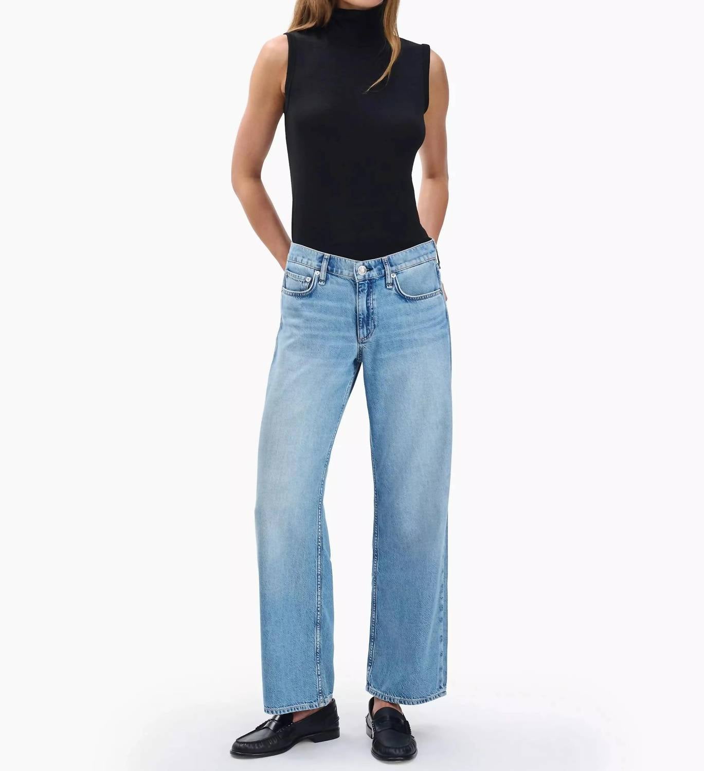 Rag & Bone - Saige Ankle Relaxed Straight Jeans