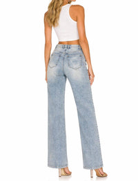 Ser.O.Ya - High Rise Straight Leg Jeans