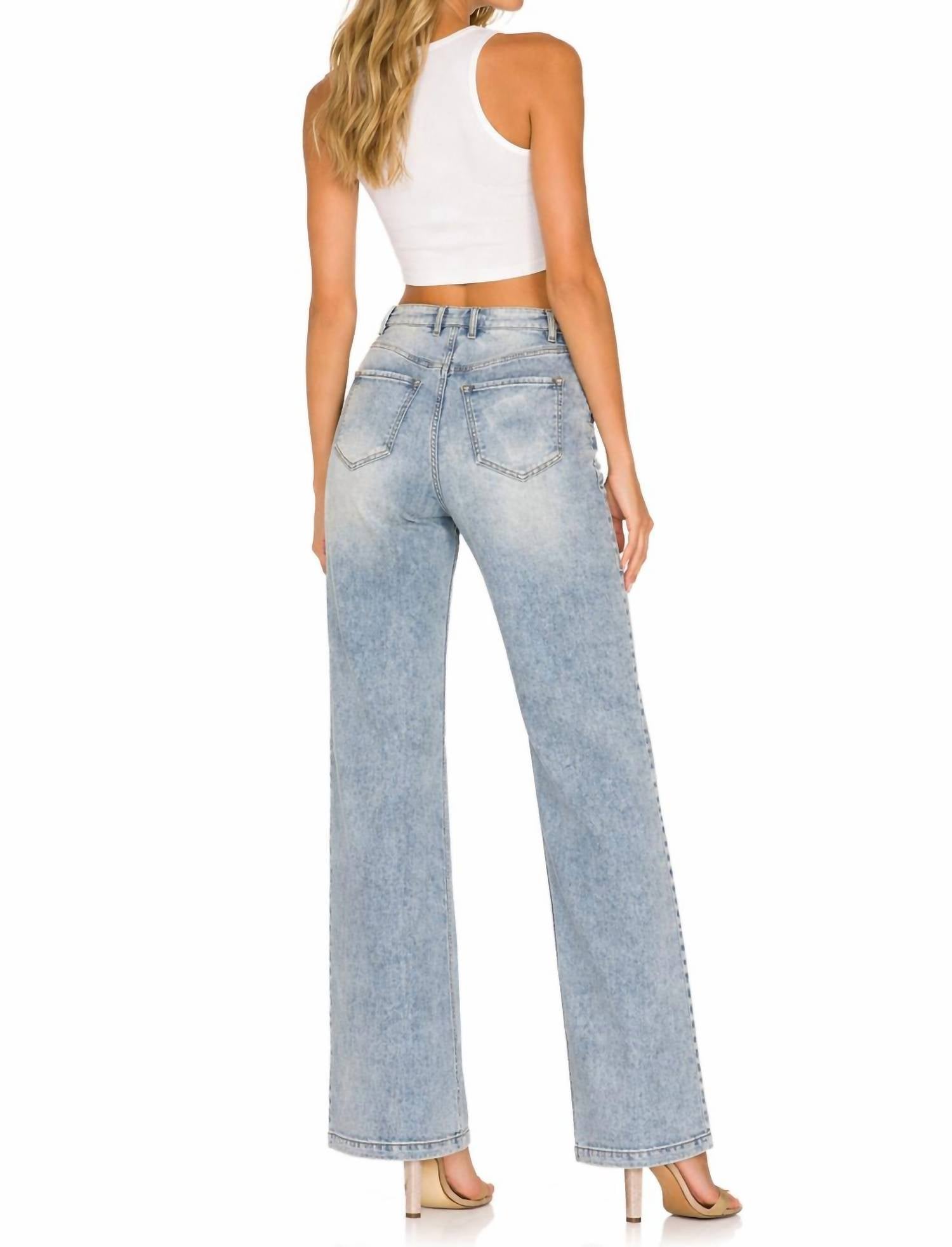 Ser.O.Ya - High Rise Straight Leg Jeans