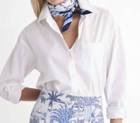 vineyard vines Women's Kentucky Derby Silk Scarf in serenity blue - women's scarf - view 5