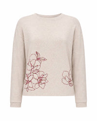 Tru Luxe - Chainstitch Embroidered Sweatshirt