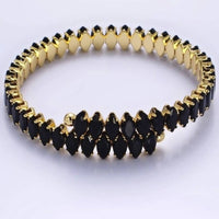 Aim Eternal - Women's Marquise Cubic Zirconia Tennis Chain Wrap Cuff Bracelet