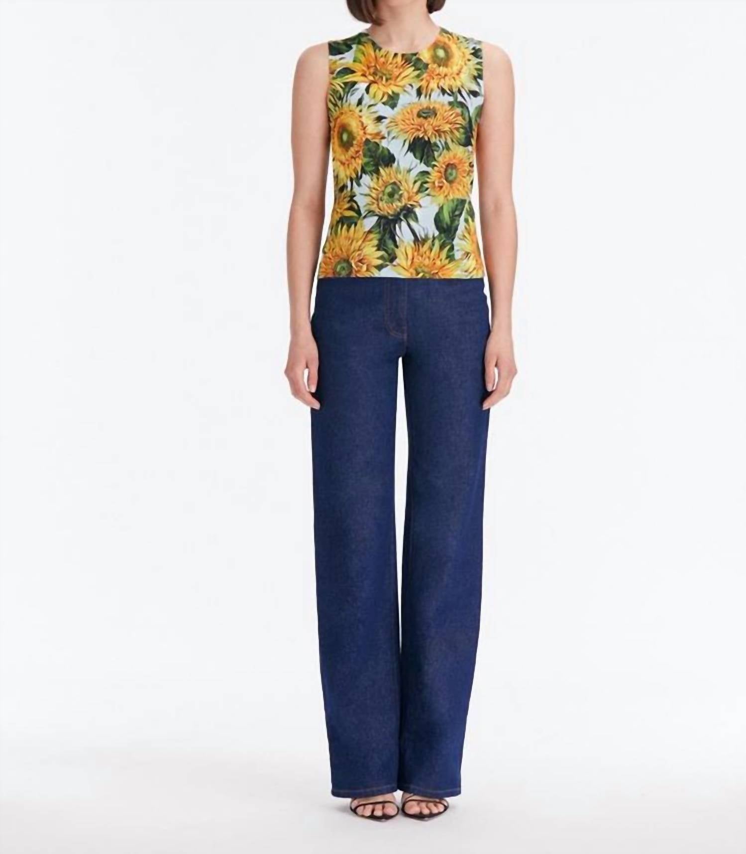 Oscar De La Renta - Sunflower Printed Tank