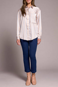 Tribal - Printed Satin Collared Shirt