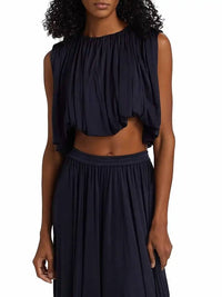 Heirlome - Serena Silk Jersey Crop Top