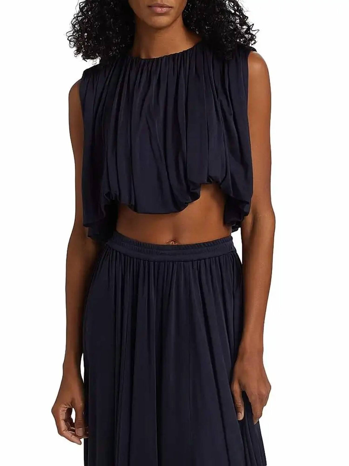 Heirlome - Serena Silk Jersey Crop Top