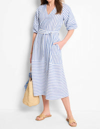 Nic + Zoe - Double Gauze Mixed Stripe Dress