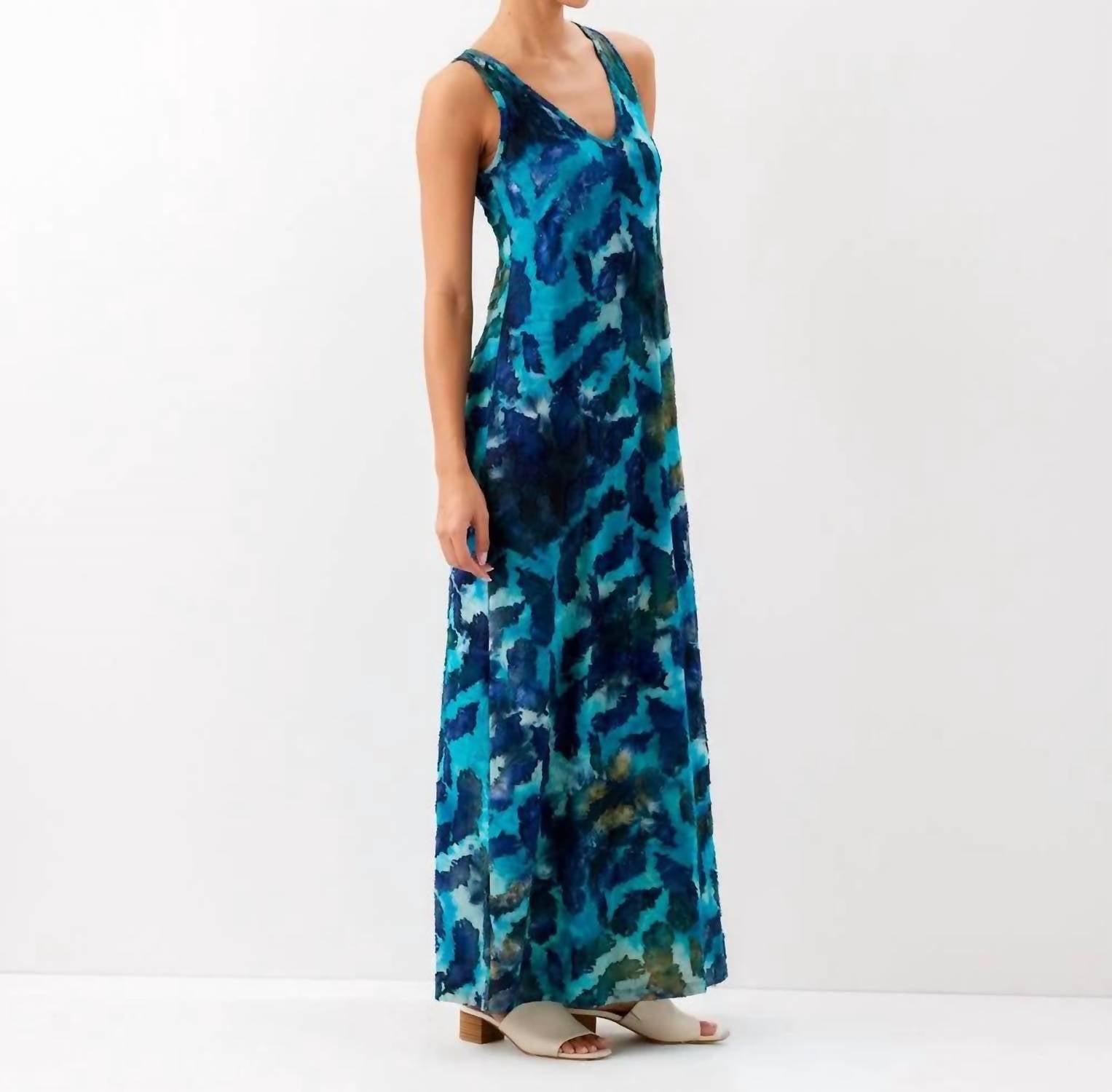 Karen Kane - Side-Slit Burnout Maxi Dress