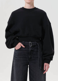 AGOLDE Kit Long-Sleeve Sweatshirt in black - women's top