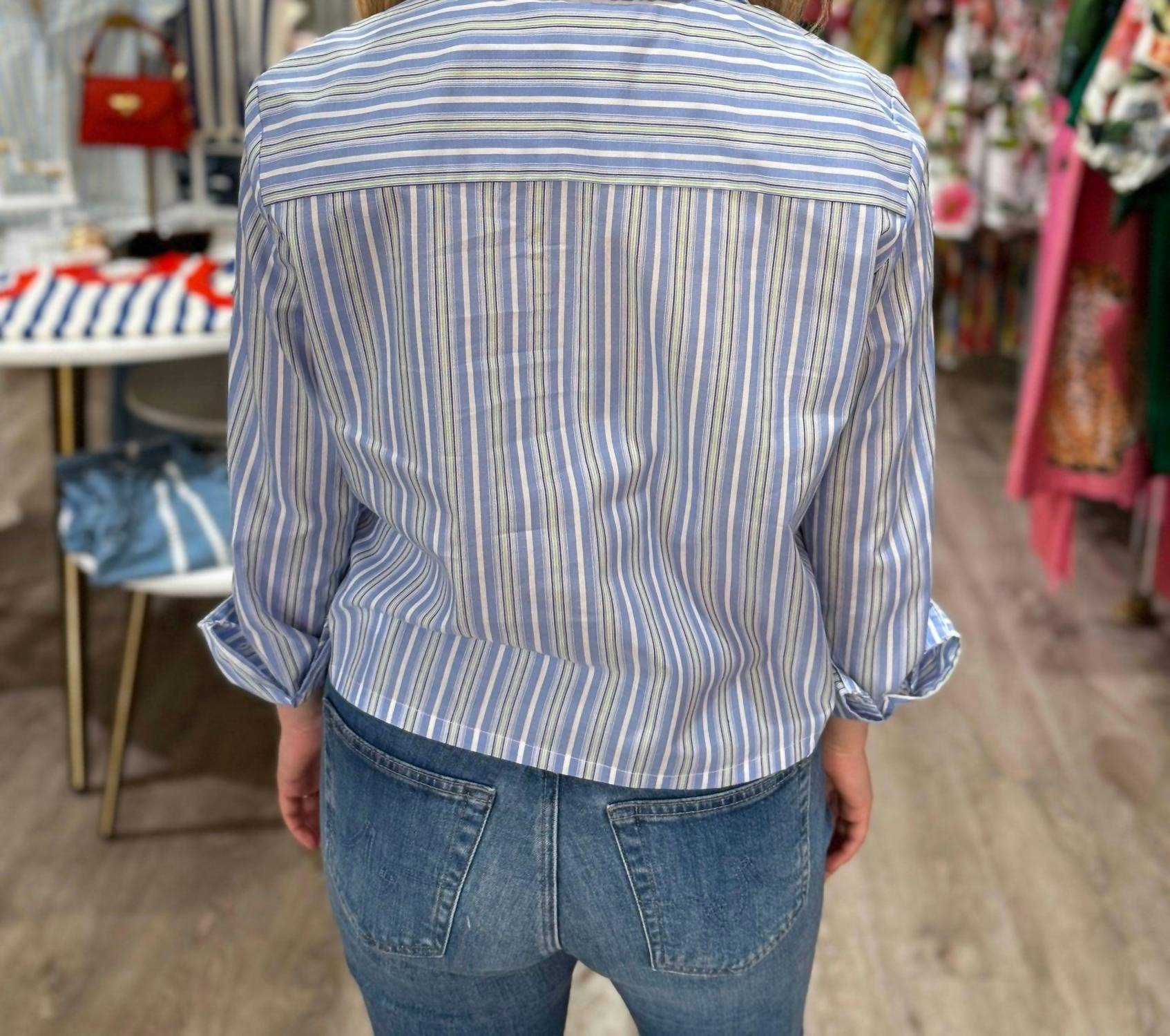 J. Society - Cropped Button Down Blouse