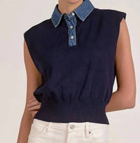 Elan - Piper Cap Sleeve Sweater